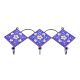 Navy Blue And Yellow Tiny Flower Ceramic Tiles Hooks Online